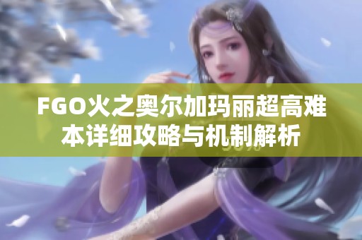 FGO火之奥尔加玛丽超高难本详细攻略与机制解析