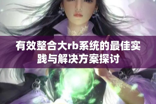 有效整合大rb系统的最佳实践与解决方案探讨