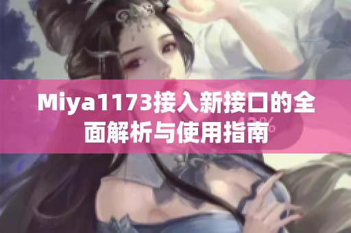 Miya1173接入新接口的全面解析与使用指南