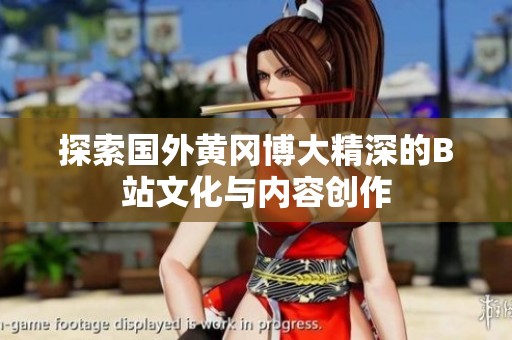探索国外黄冈博大精深的B站文化与内容创作