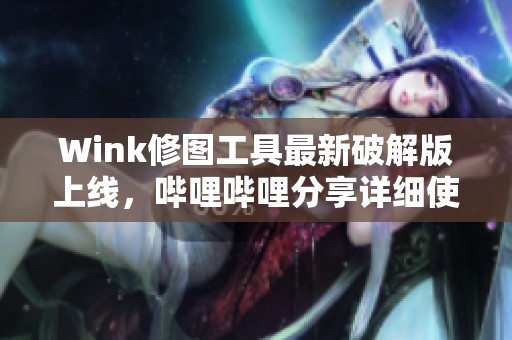 Wink修图工具最新破解版上线，哔哩哔哩分享详细使用指南