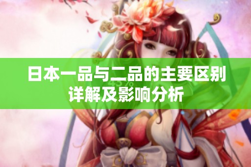 日本一品与二品的主要区别详解及影响分析