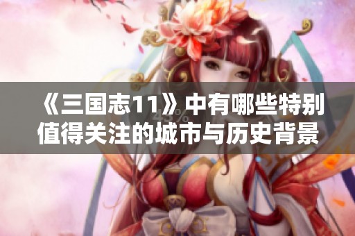 《三国志11》中有哪些特别值得关注的城市与历史背景》