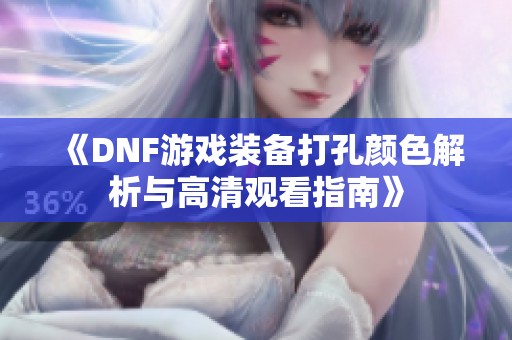 《DNF游戏装备打孔颜色解析与高清观看指南》