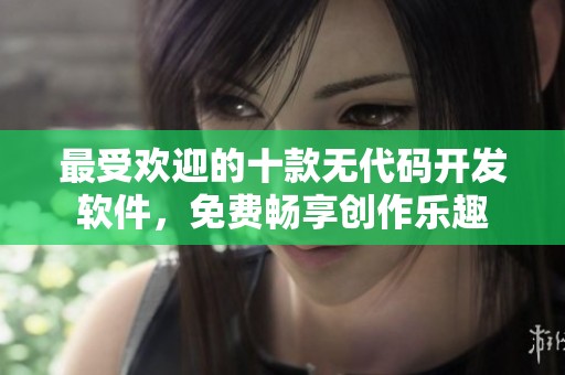 最受欢迎的十款无代码开发软件，免费畅享创作乐趣