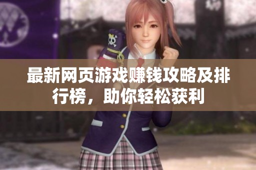最新网页游戏赚钱攻略及排行榜，助你轻松获利