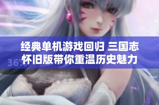 经典单机游戏回归 三国志怀旧版带你重温历史魅力