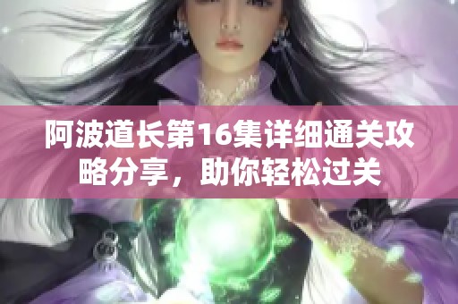 阿波道长第16集详细通关攻略分享，助你轻松过关