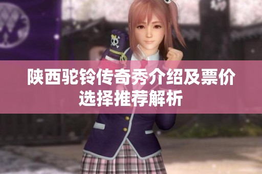 陕西驼铃传奇秀介绍及票价选择推荐解析