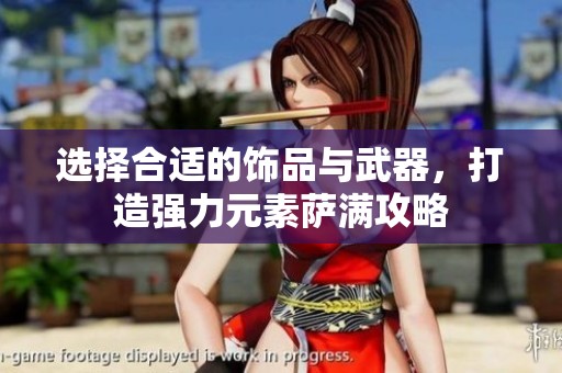 选择合适的饰品与武器，打造强力元素萨满攻略