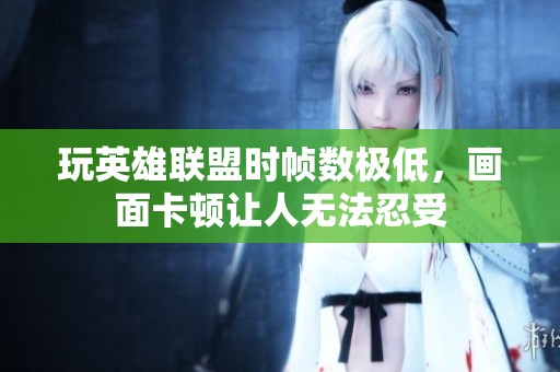玩英雄联盟时帧数极低，画面卡顿让人无法忍受