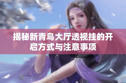 揭秘新青鸟大厅透视挂的开启方式与注意事项