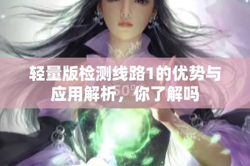 轻量版检测线路1的优势与应用解析，你了解吗