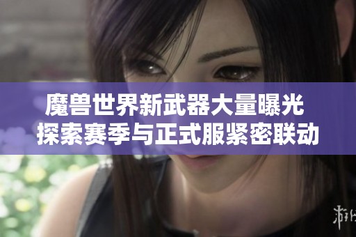 魔兽世界新武器大量曝光 探索赛季与正式服紧密联动揭秘