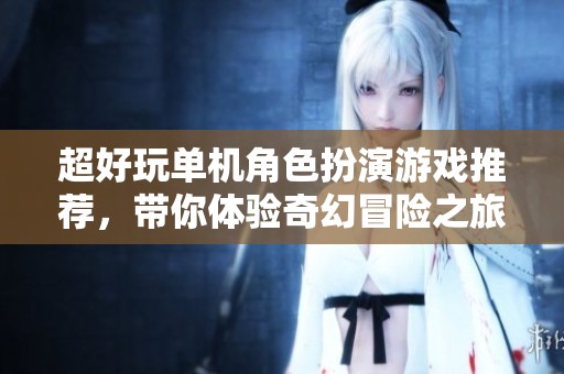 超好玩单机角色扮演游戏推荐，带你体验奇幻冒险之旅