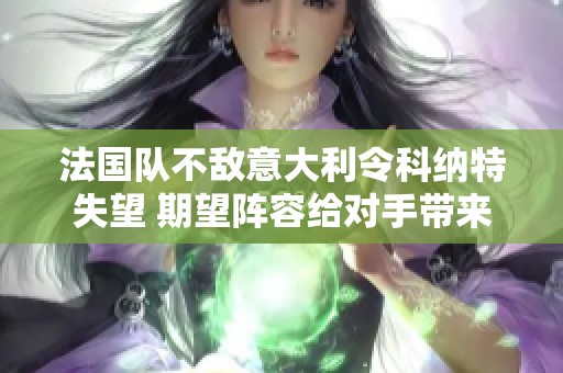 法国队不敌意大利令科纳特失望 期望阵容给对手带来压力