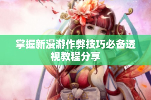 掌握新漫游作弊技巧必备透视教程分享