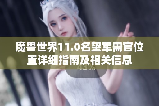 魔兽世界11.0名望军需官位置详细指南及相关信息