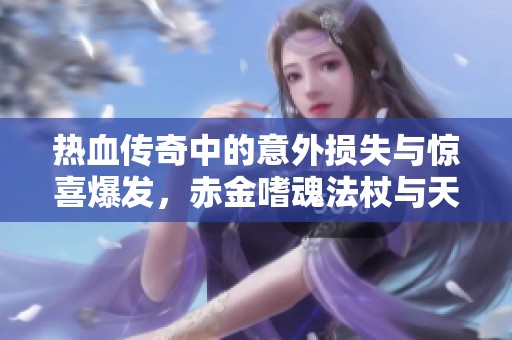 热血传奇中的意外损失与惊喜爆发，赤金嗜魂法杖与天魔神甲的悲喜交加