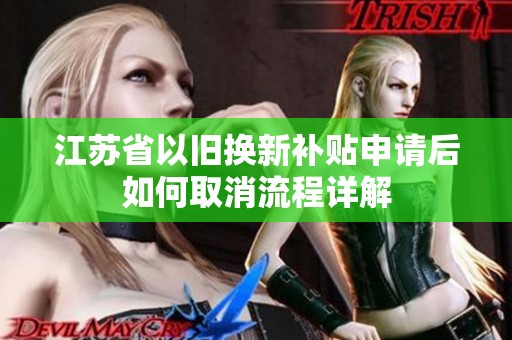 江苏省以旧换新补贴申请后如何取消流程详解