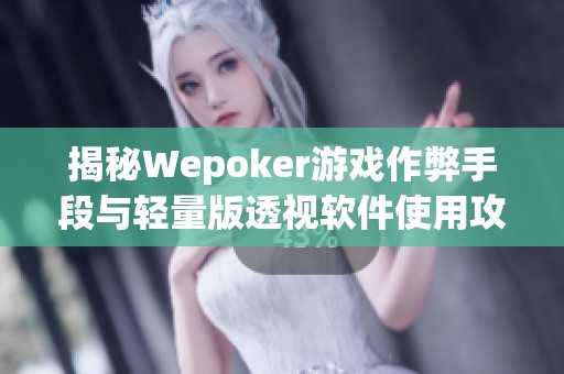 揭秘Wepoker游戏作弊手段与轻量版透视软件使用攻略