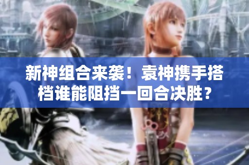 新神组合来袭！袁神携手搭档谁能阻挡一回合决胜？