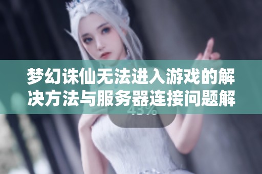 梦幻诛仙无法进入游戏的解决方法与服务器连接问题解析