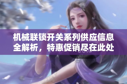 机械联锁开关系列供应信息全解析，特惠促销尽在此处