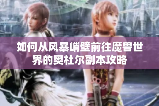 如何从风暴峭壁前往魔兽世界的奥杜尔副本攻略