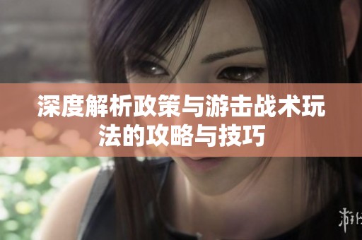 深度解析政策与游击战术玩法的攻略与技巧