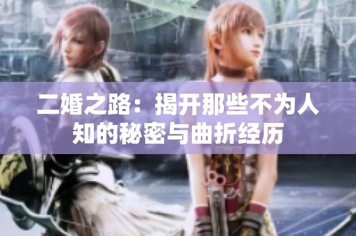 二婚之路：揭开那些不为人知的秘密与曲折经历