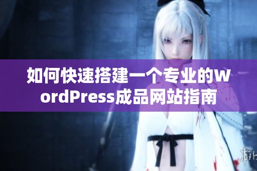 如何快速搭建一个专业的WordPress成品网站指南