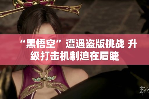 “黑悟空”遭遇盗版挑战 升级打击机制迫在眉睫
