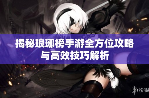 揭秘琅琊榜手游全方位攻略与高效技巧解析