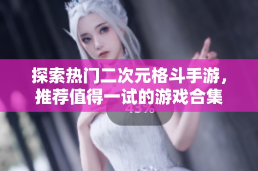 探索热门二次元格斗手游，推荐值得一试的游戏合集