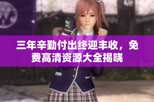 三年辛勤付出终迎丰收，免费高清资源大全揭晓