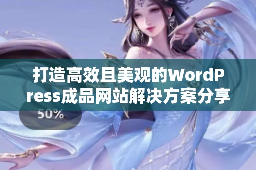 打造高效且美观的WordPress成品网站解决方案分享