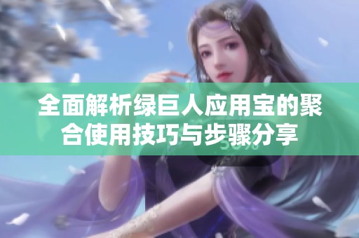 全面解析绿巨人应用宝的聚合使用技巧与步骤分享