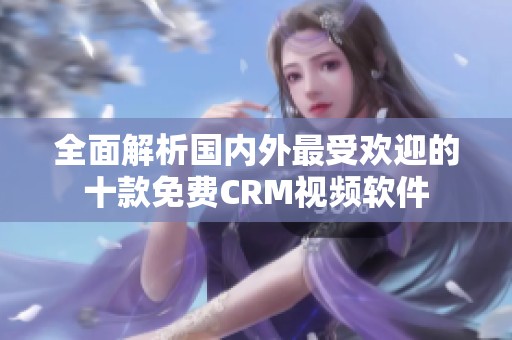 全面解析国内外最受欢迎的十款免费CRM视频软件