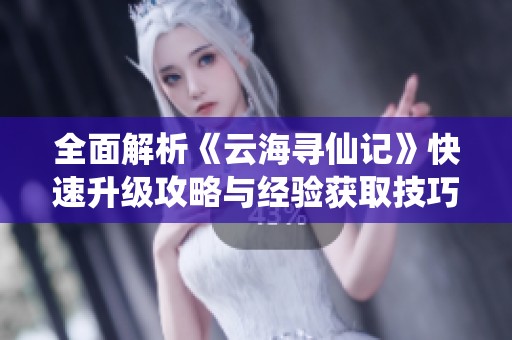 全面解析《云海寻仙记》快速升级攻略与经验获取技巧