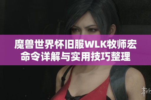 魔兽世界怀旧服WLK牧师宏命令详解与实用技巧整理