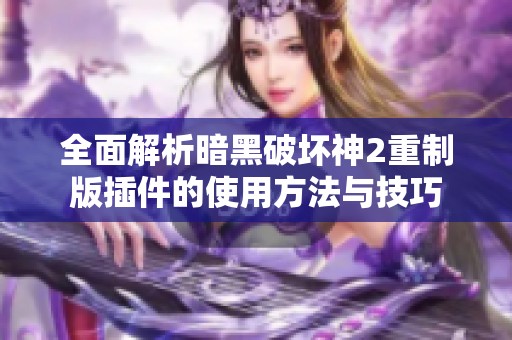 全面解析暗黑破坏神2重制版插件的使用方法与技巧