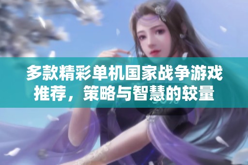 多款精彩单机国家战争游戏推荐，策略与智慧的较量