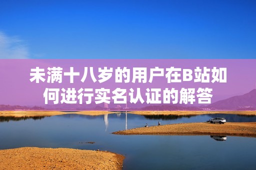 未满十八岁的用户在B站如何进行实名认证的解答