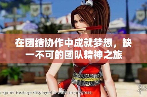 在团结协作中成就梦想，缺一不可的团队精神之旅