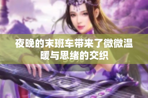 夜晚的末班车带来了微微温暖与思绪的交织