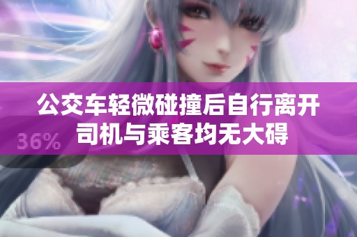 公交车轻微碰撞后自行离开 司机与乘客均无大碍
