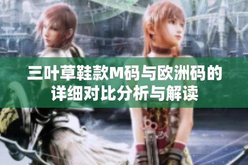 三叶草鞋款M码与欧洲码的详细对比分析与解读
