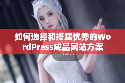 如何选择和搭建优秀的WordPress成品网站方案