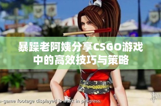 暴躁老阿姨分享CSGO游戏中的高效技巧与策略